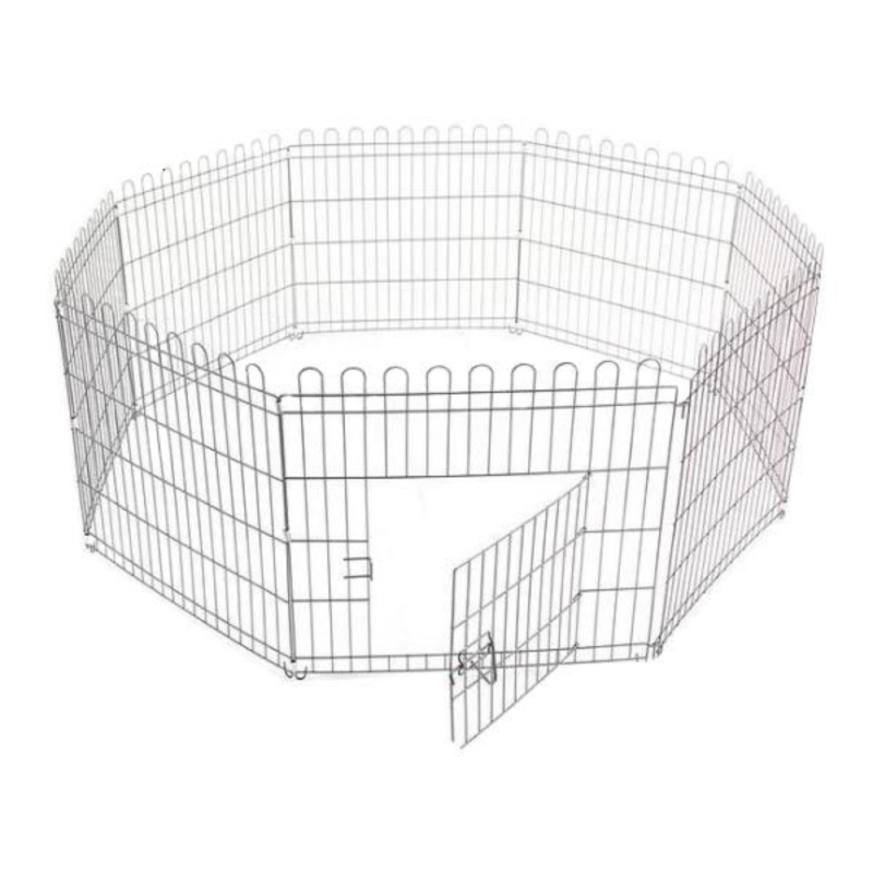پارک سگ 8 ضلعی استیل سایز 60×60 با ارتفاع 60 سانتی متر